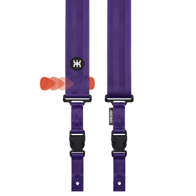 AMUMU® SNAPLOCK⢠Pro Purple Guitar Strap - Ultimate Security & Durability for Dynamic Performance SNPL-PRO-NY-PUR